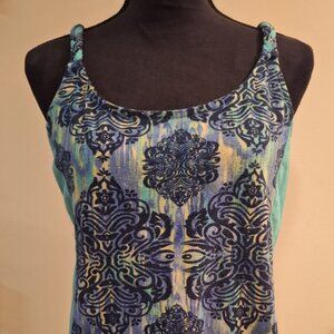 Damask pattern tank top